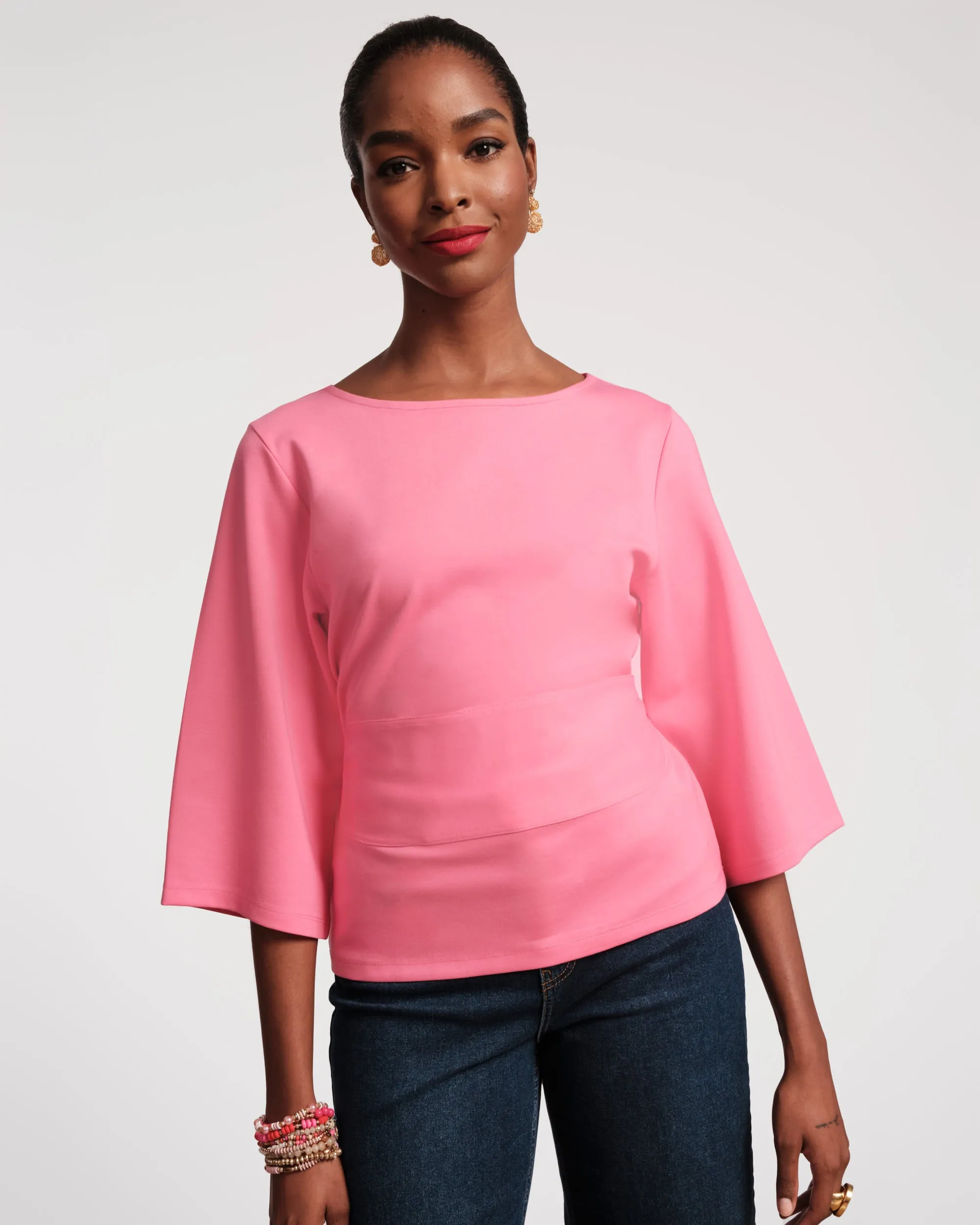Whitney Wrap Top Pink