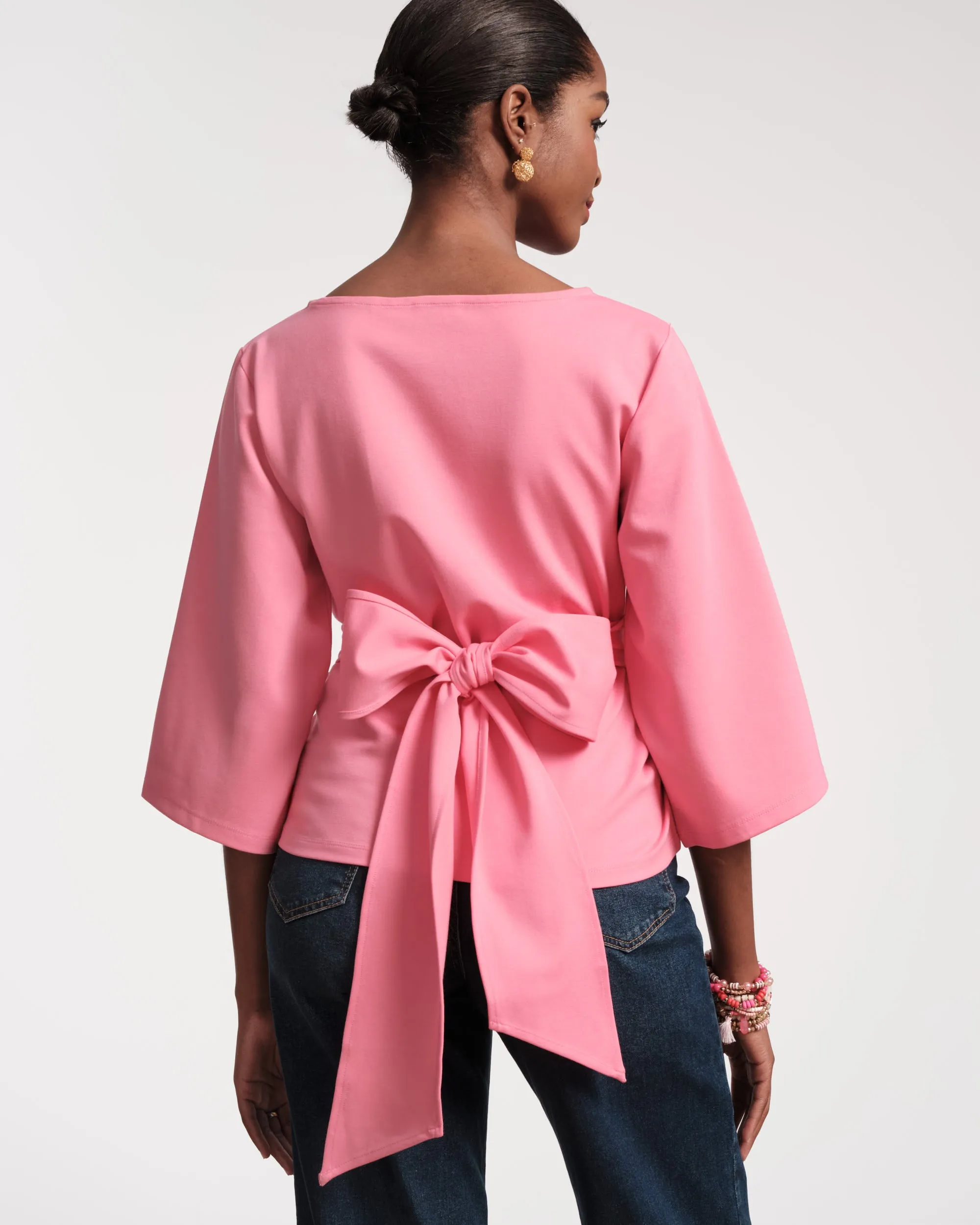 Whitney Wrap Top Pink