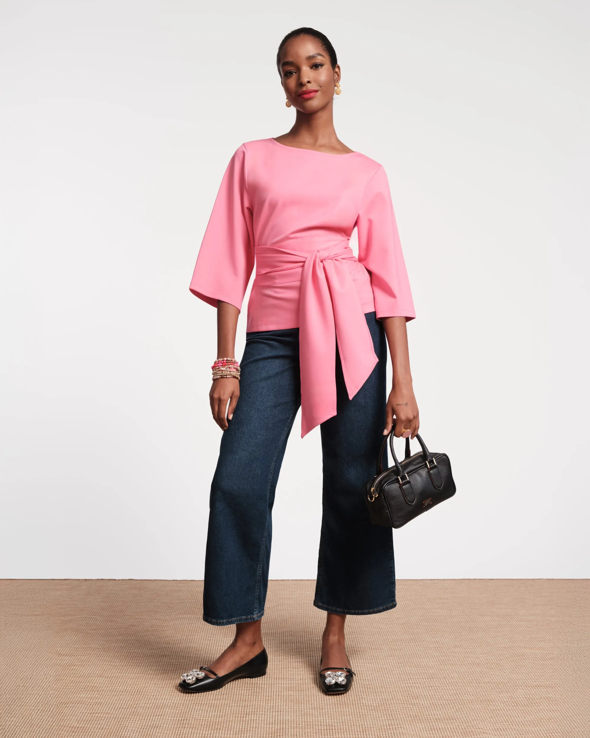 Whitney Wrap Top Pink