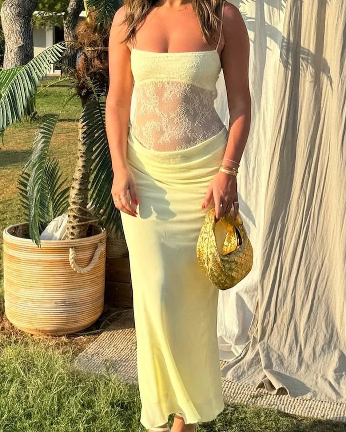 Women Lace Patchwork Maxi Dress Spaghetti Strap Bodycon Cocktail Dress Elegant Cutout Ruched Long Evening Dresses