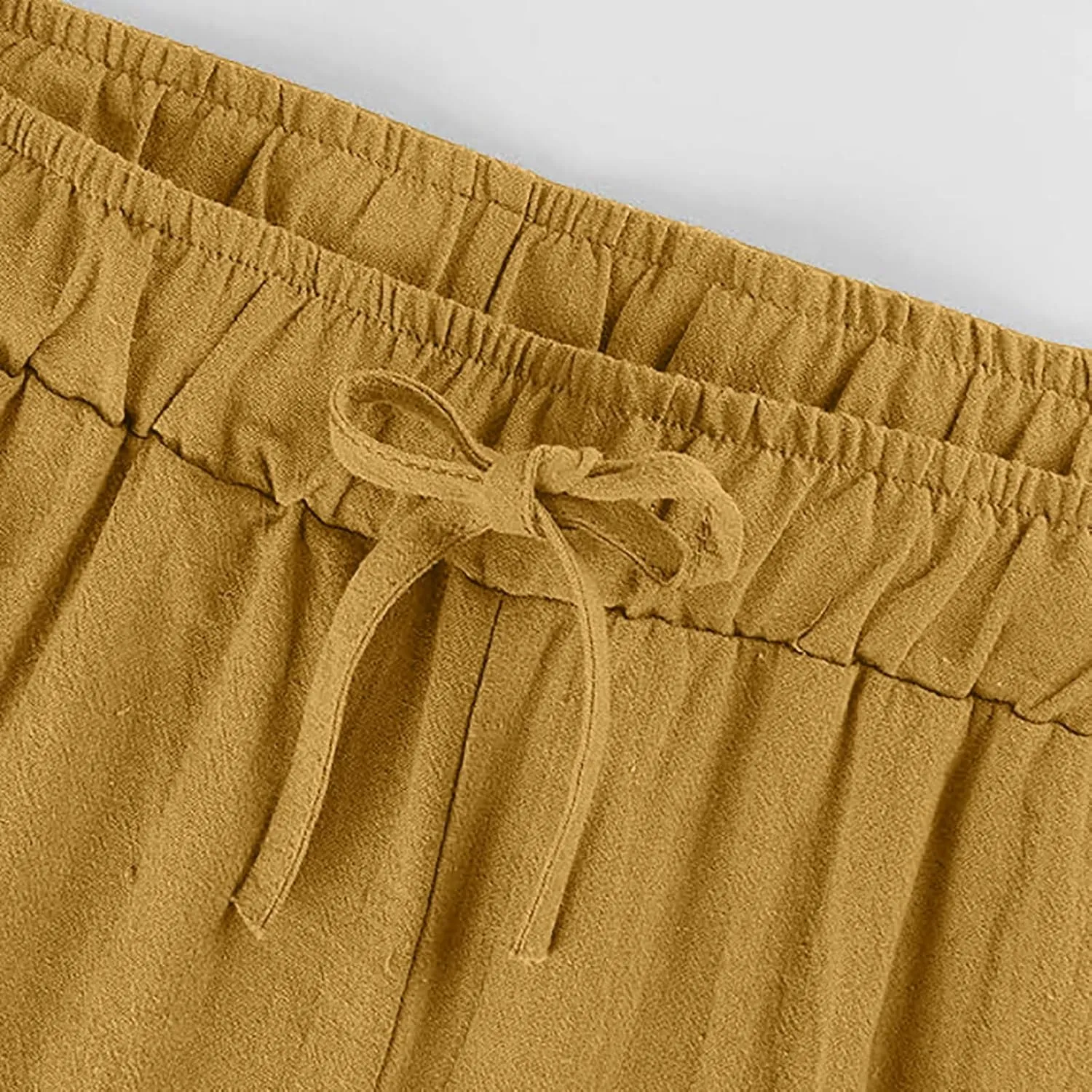 Women Linen Pants Casual Baggy Wide Leg Palazzo Pants Cotton Linen Lounge Beach Vacation Summer Trousers with Pockets