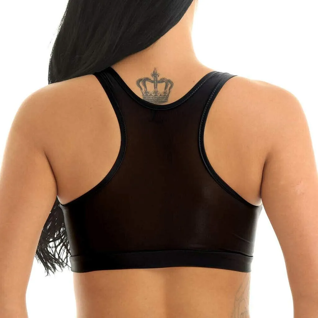 Women Sheer Mesh Transparent Unlined Bra Sexy Wireless Underwear Demi Sheer See Through Plunge Bralette Underwire Support