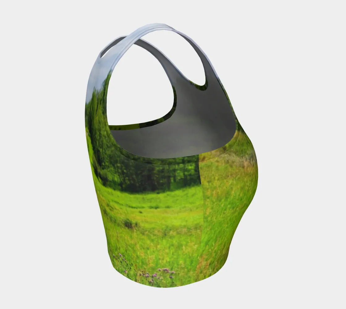 Women's Athletic Crop Top - Fish Creek Park Votier's Flats Meadow
