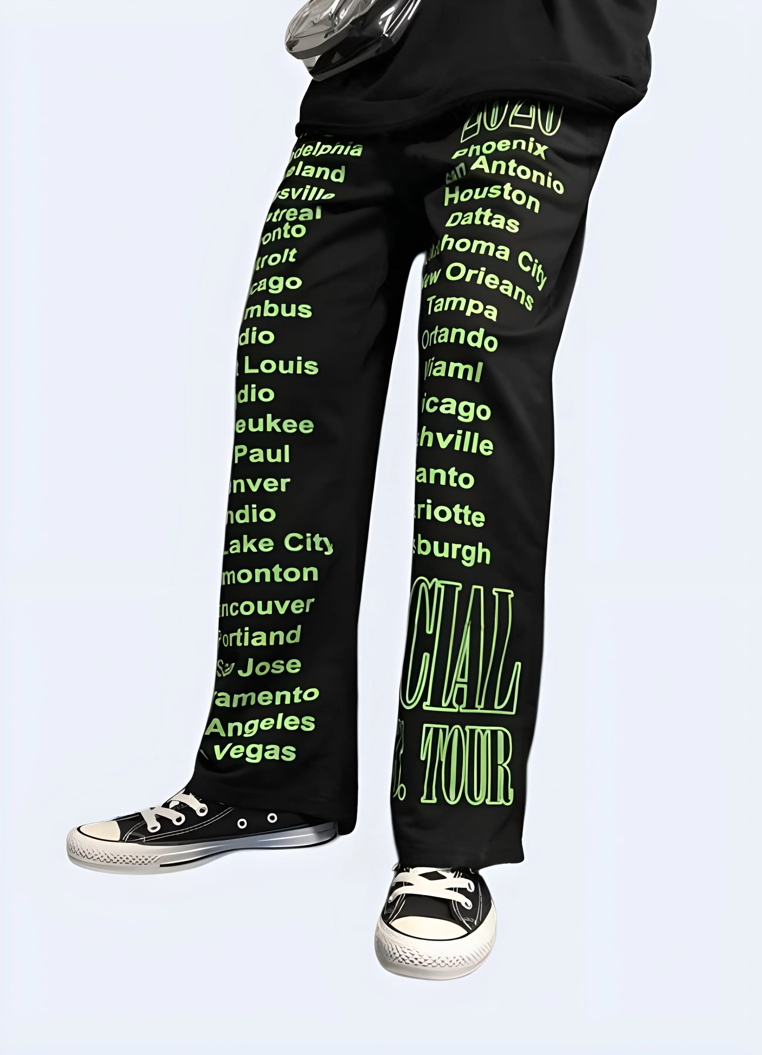 Women's Black And Green Pants
