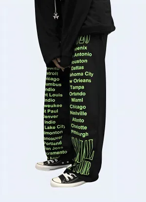 Women's Black And Green Pants