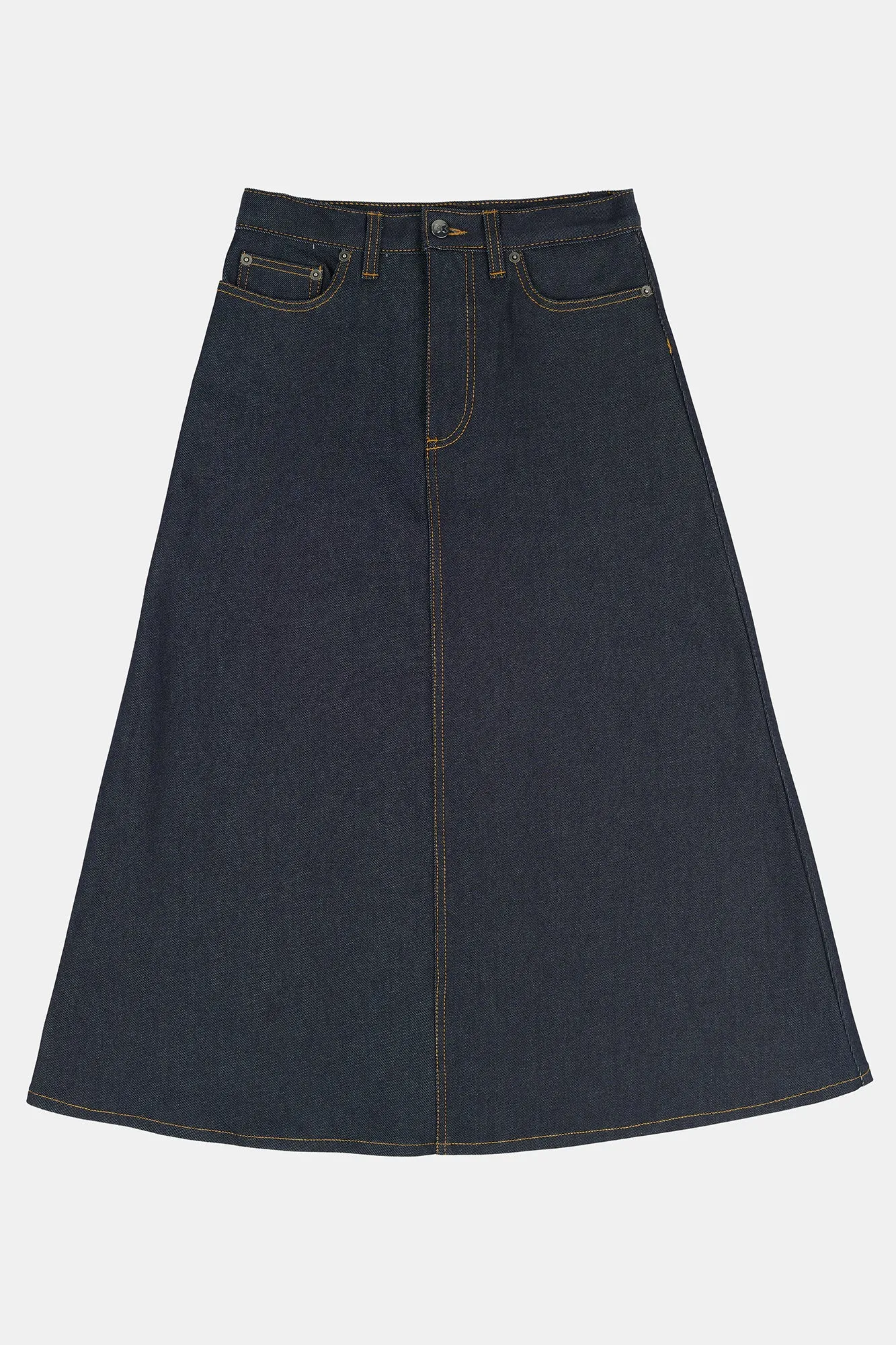 Women's Bobbie A Line Denim Skirt - Indigo