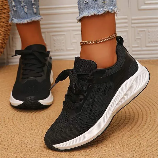 Women's Chunky Sole Color-Block Casual Low-Top Sneakers 01992470C