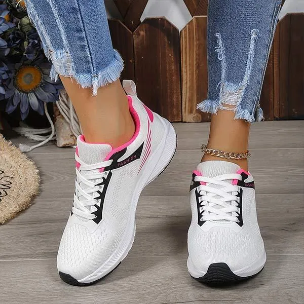 Women's Chunky Sole Color-Block Casual Low-Top Sneakers 01992470C