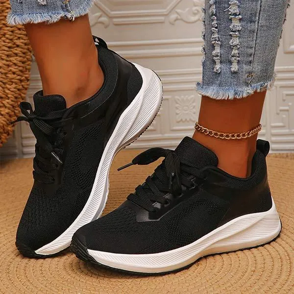 Women's Chunky Sole Color-Block Casual Low-Top Sneakers 01992470C