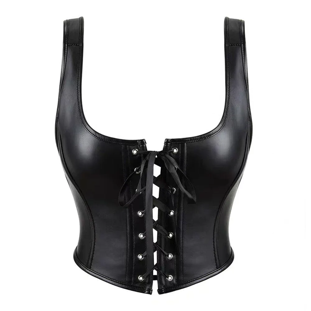 Women's Crop Black Corset