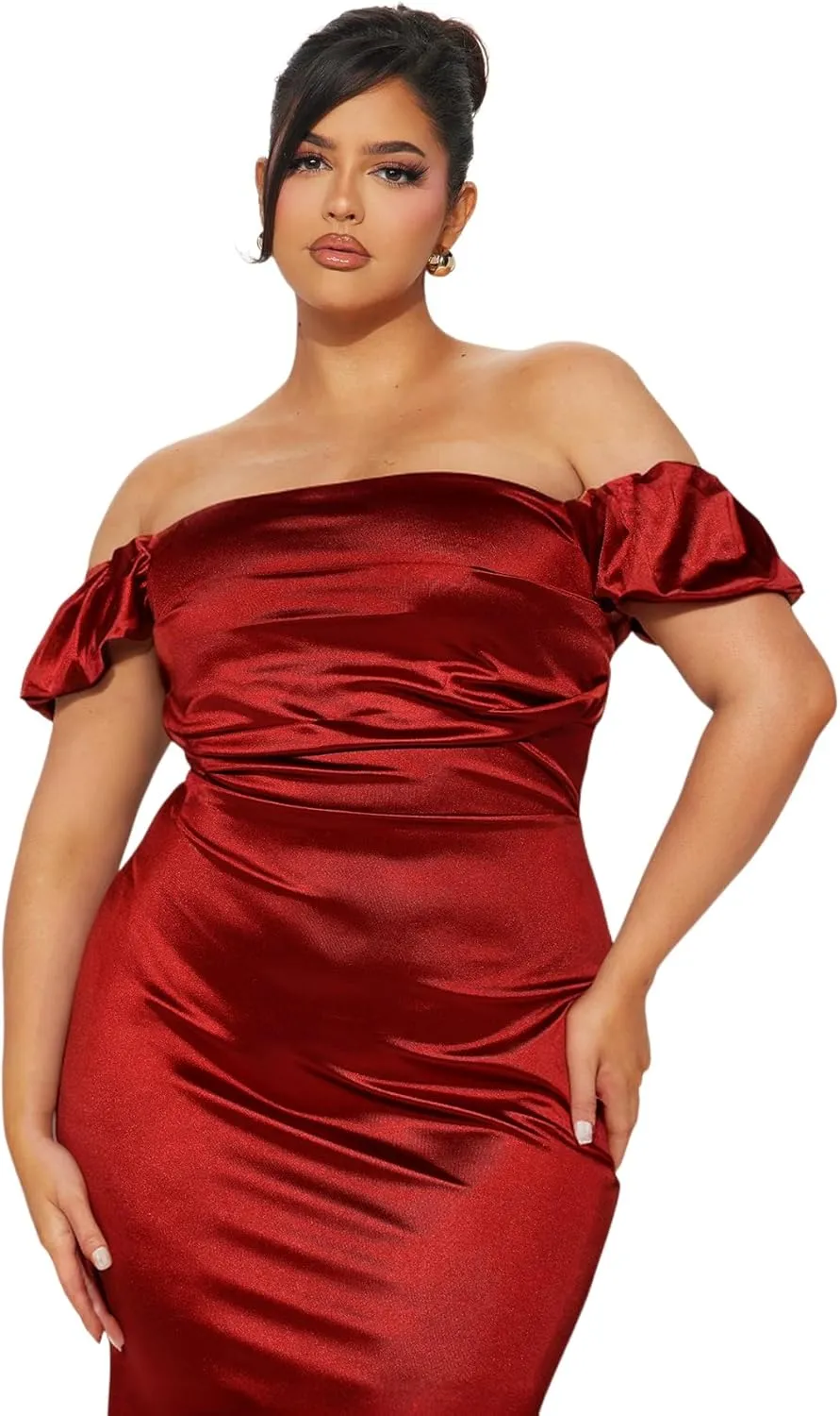 Womens Formal Party Dresses Ruffle High Slit Sexy Evening Curvy Wrap Long Black Dresses