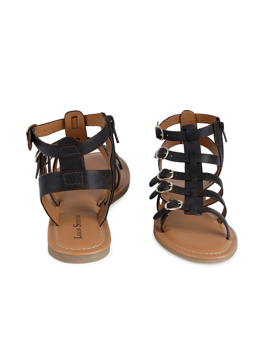 Women's Gladiator Brunette Brown Lightweight Sandals