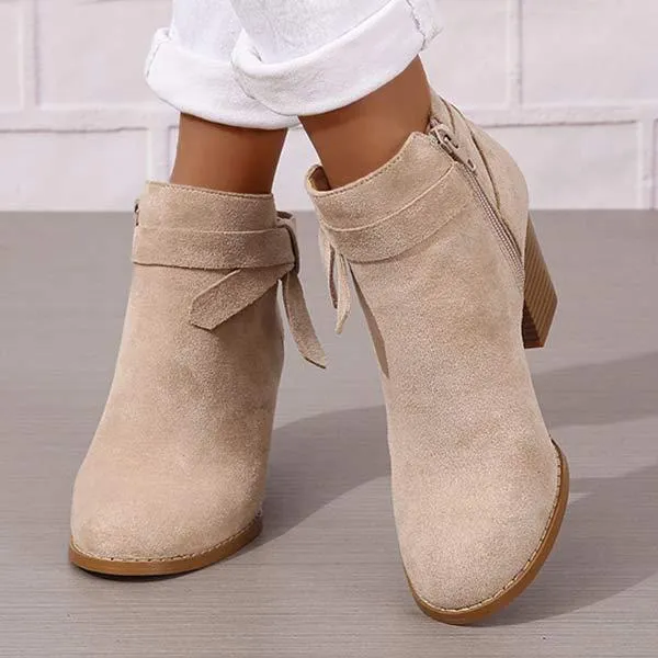Women's High Heel Fashion Boots with Chunky Heels 54890840C