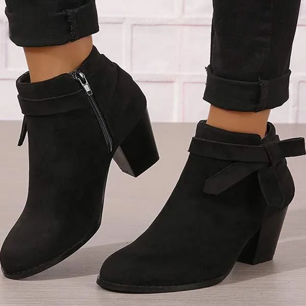 Women's High Heel Fashion Boots with Chunky Heels 54890840C