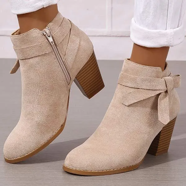 Women's High Heel Fashion Boots with Chunky Heels 54890840C