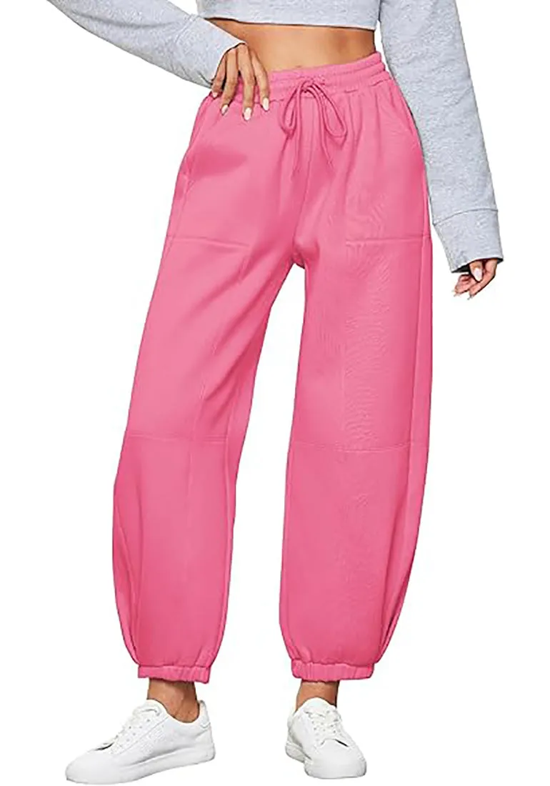 Women's High Waisted Sweatpants Jogger Lounge Baggy Cozy Bottoms