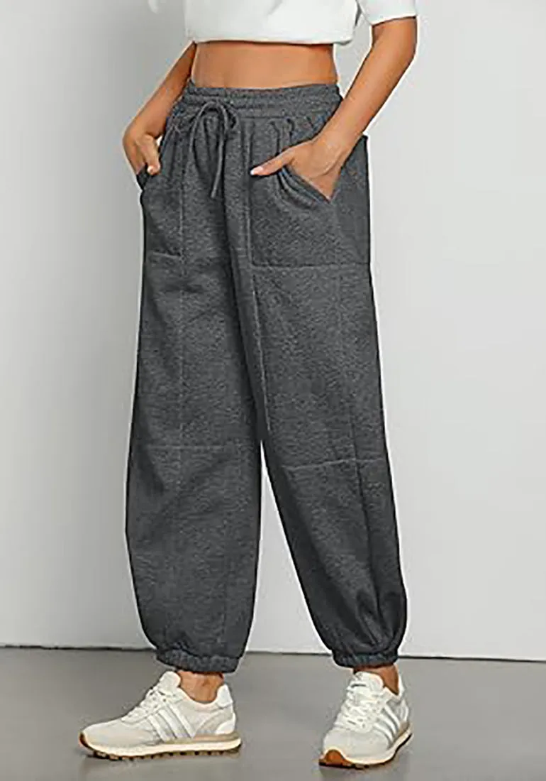 Women's High Waisted Sweatpants Jogger Lounge Baggy Cozy Bottoms