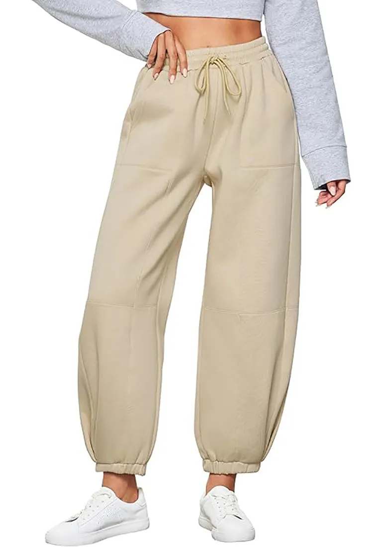 Women's High Waisted Sweatpants Jogger Lounge Baggy Cozy Bottoms