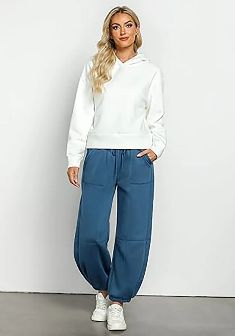 Women's High Waisted Sweatpants Jogger Lounge Baggy Cozy Bottoms