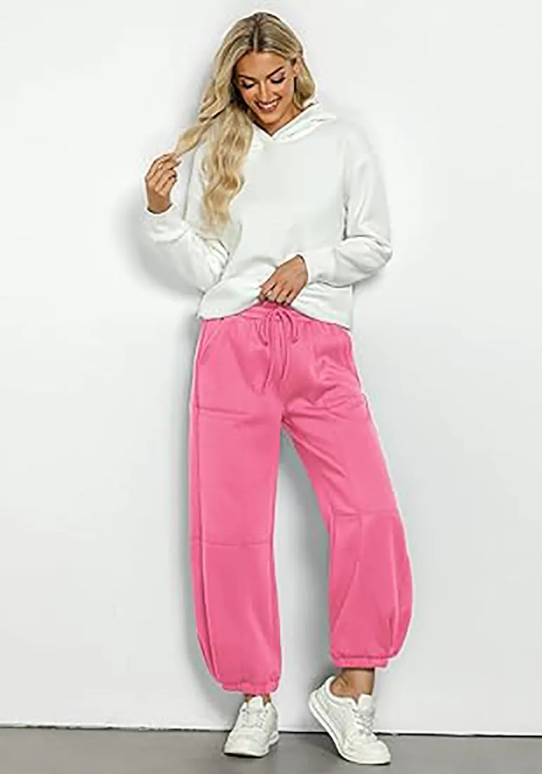 Women's High Waisted Sweatpants Jogger Lounge Baggy Cozy Bottoms