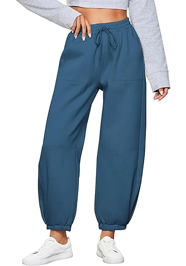 Women's High Waisted Sweatpants Jogger Lounge Baggy Cozy Bottoms