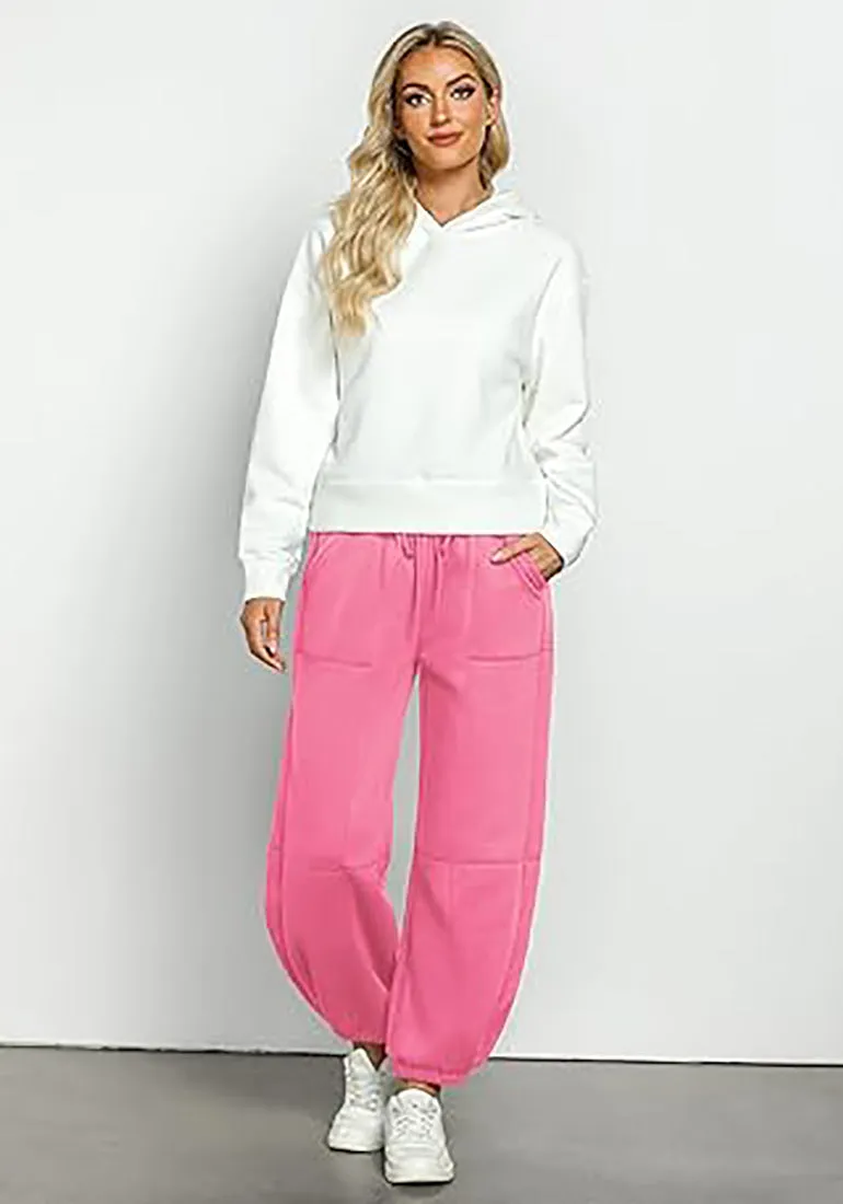 Women's High Waisted Sweatpants Jogger Lounge Baggy Cozy Bottoms