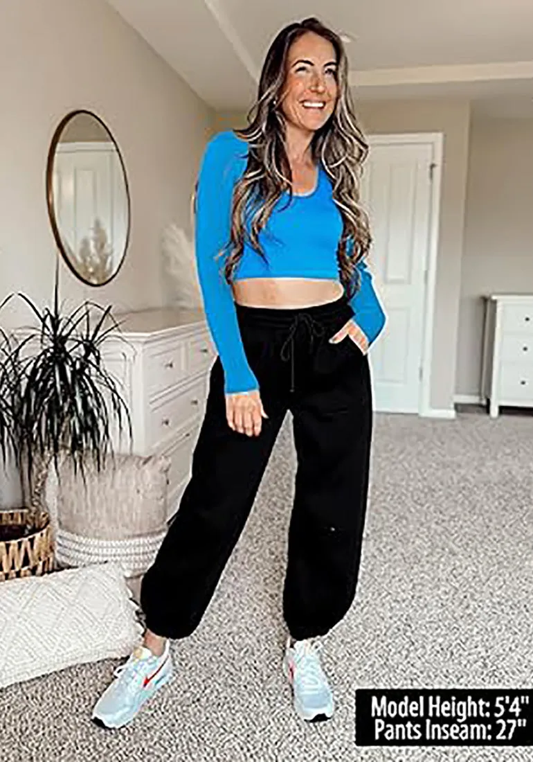 Women's High Waisted Sweatpants Jogger Lounge Baggy Cozy Bottoms