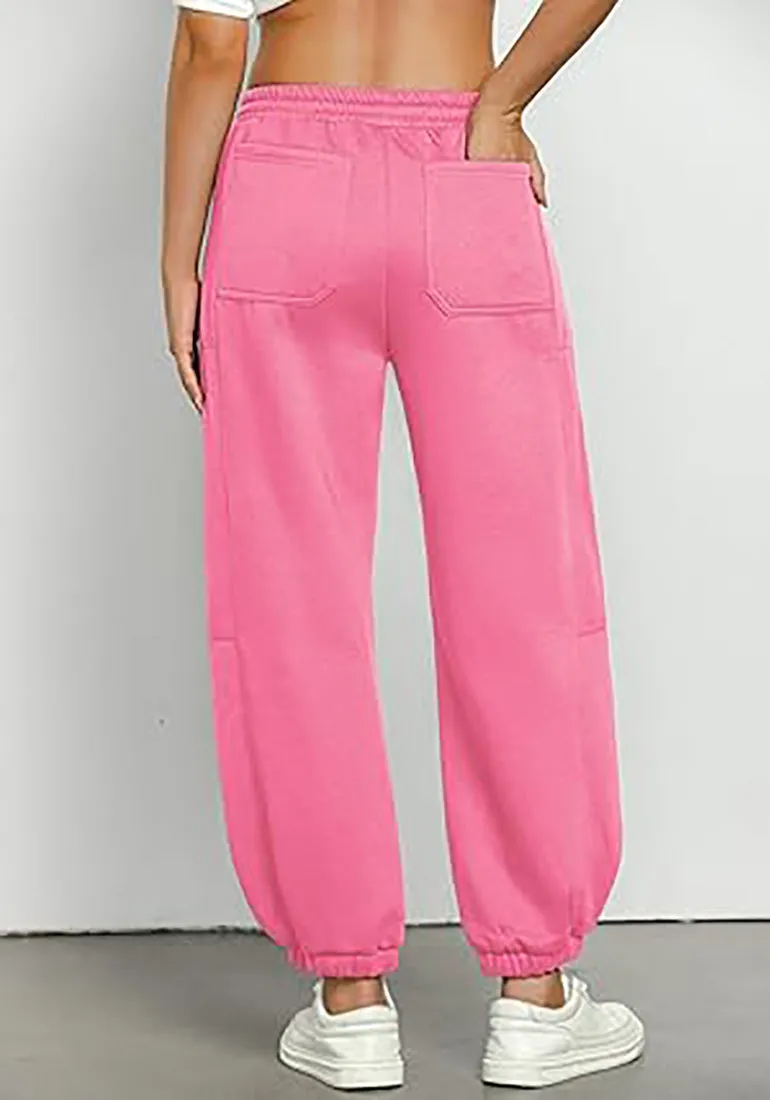 Women's High Waisted Sweatpants Jogger Lounge Baggy Cozy Bottoms