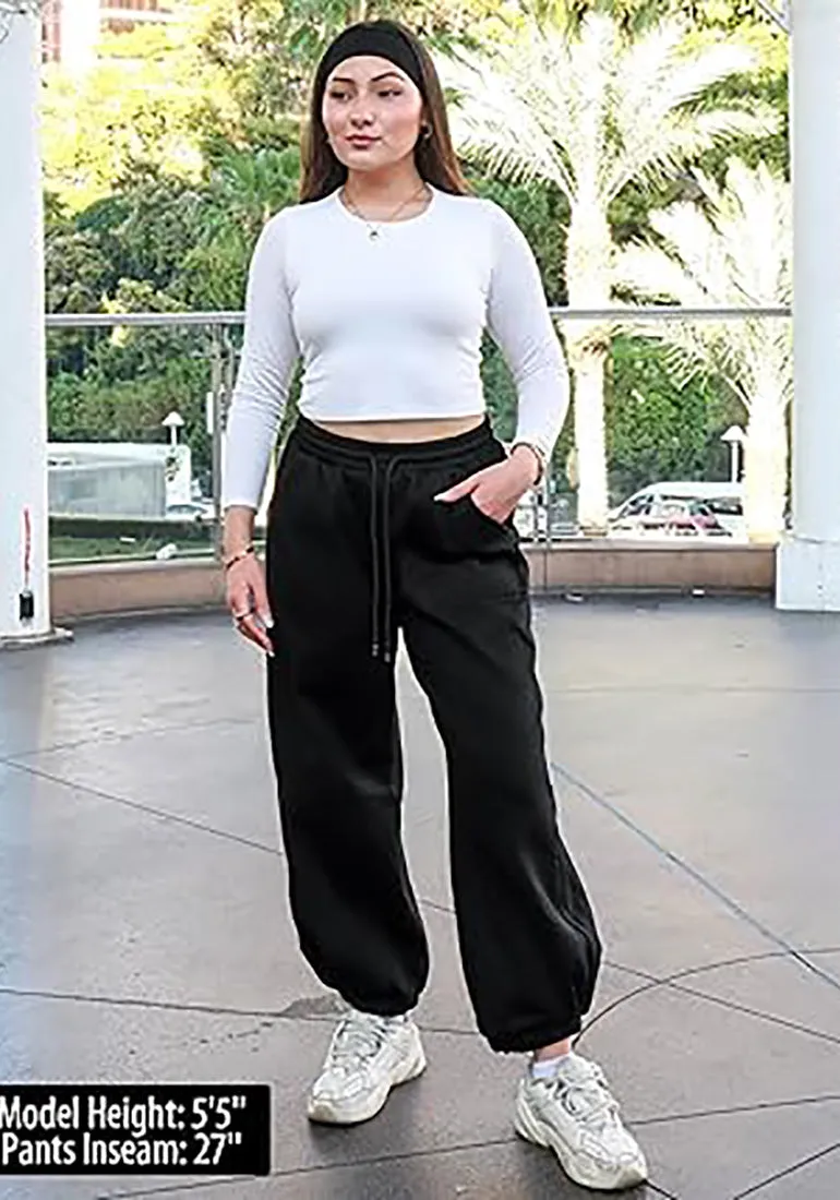 Women's High Waisted Sweatpants Jogger Lounge Baggy Cozy Bottoms