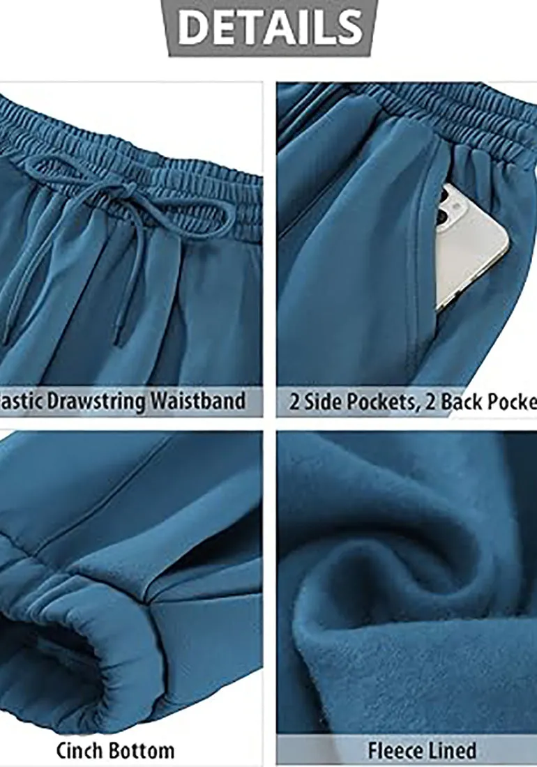 Women's High Waisted Sweatpants Jogger Lounge Baggy Cozy Bottoms
