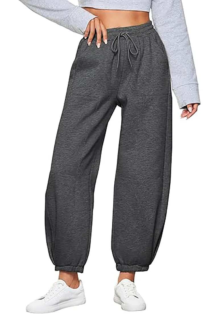 Women's High Waisted Sweatpants Jogger Lounge Baggy Cozy Bottoms