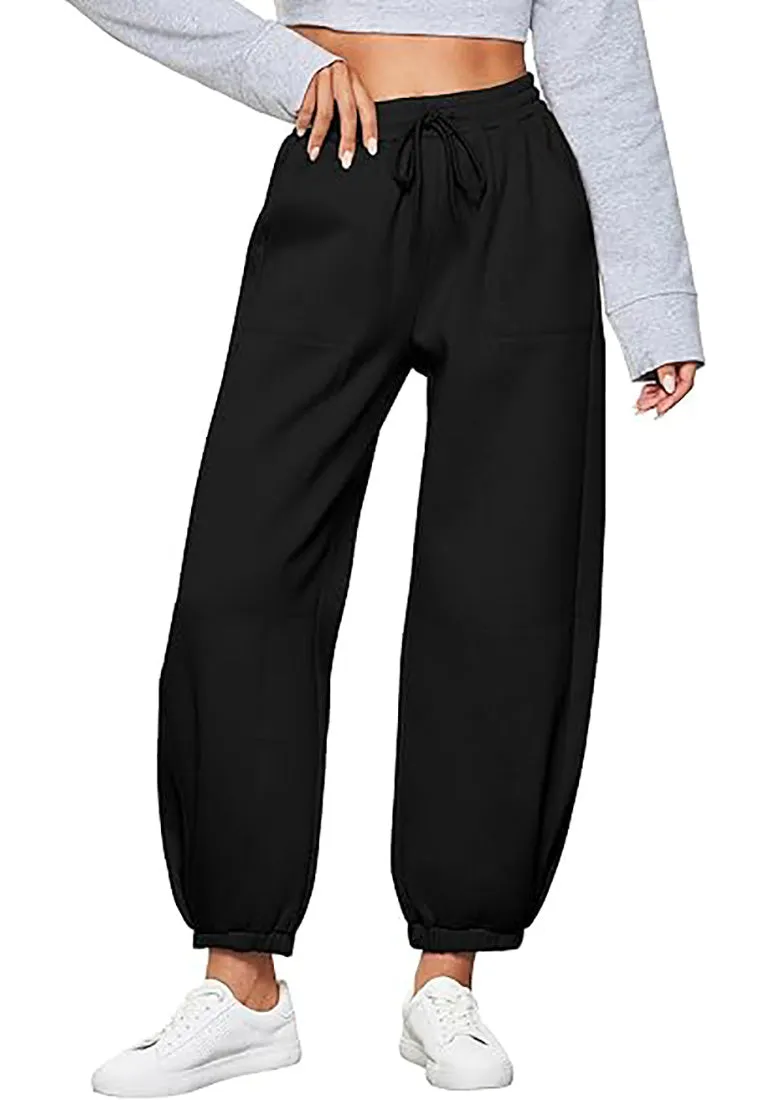 Women's High Waisted Sweatpants Jogger Lounge Baggy Cozy Bottoms