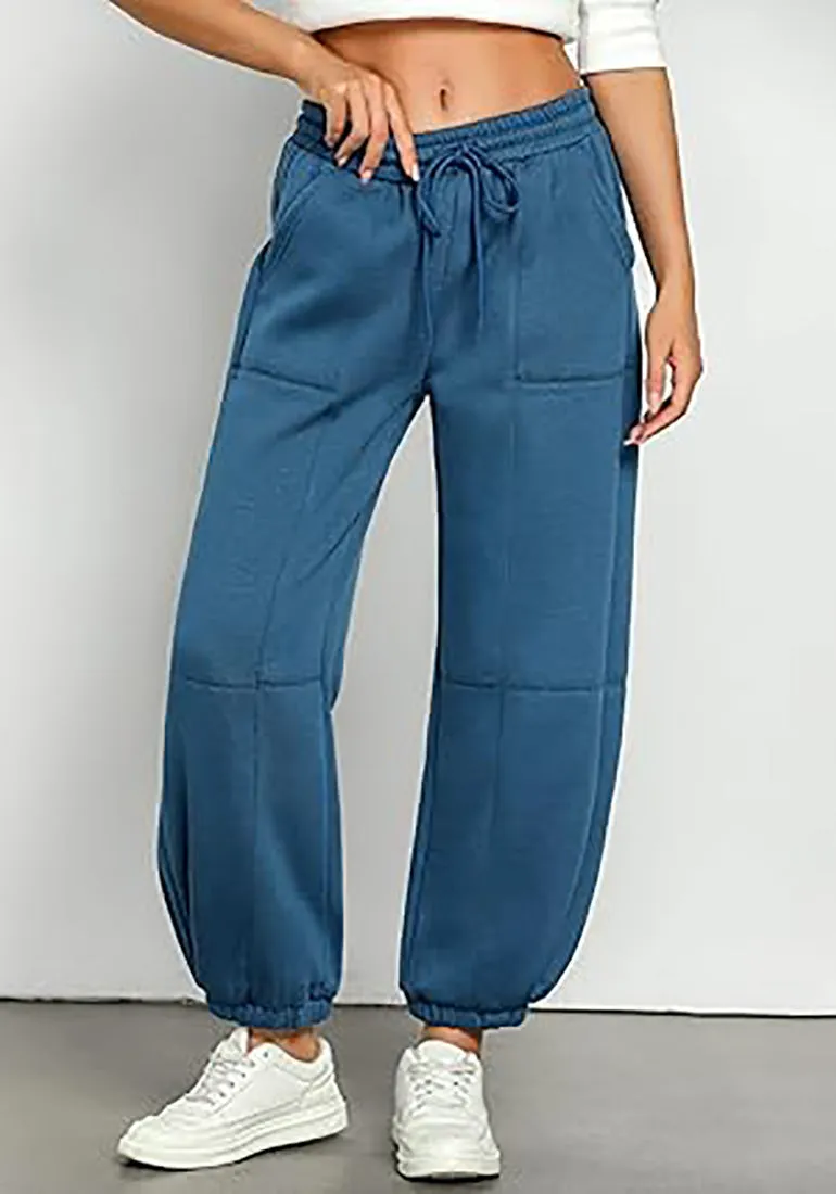 Women's High Waisted Sweatpants Jogger Lounge Baggy Cozy Bottoms