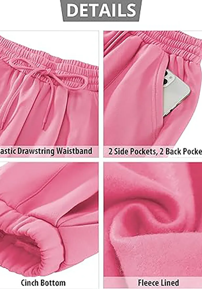 Women's High Waisted Sweatpants Jogger Lounge Baggy Cozy Bottoms