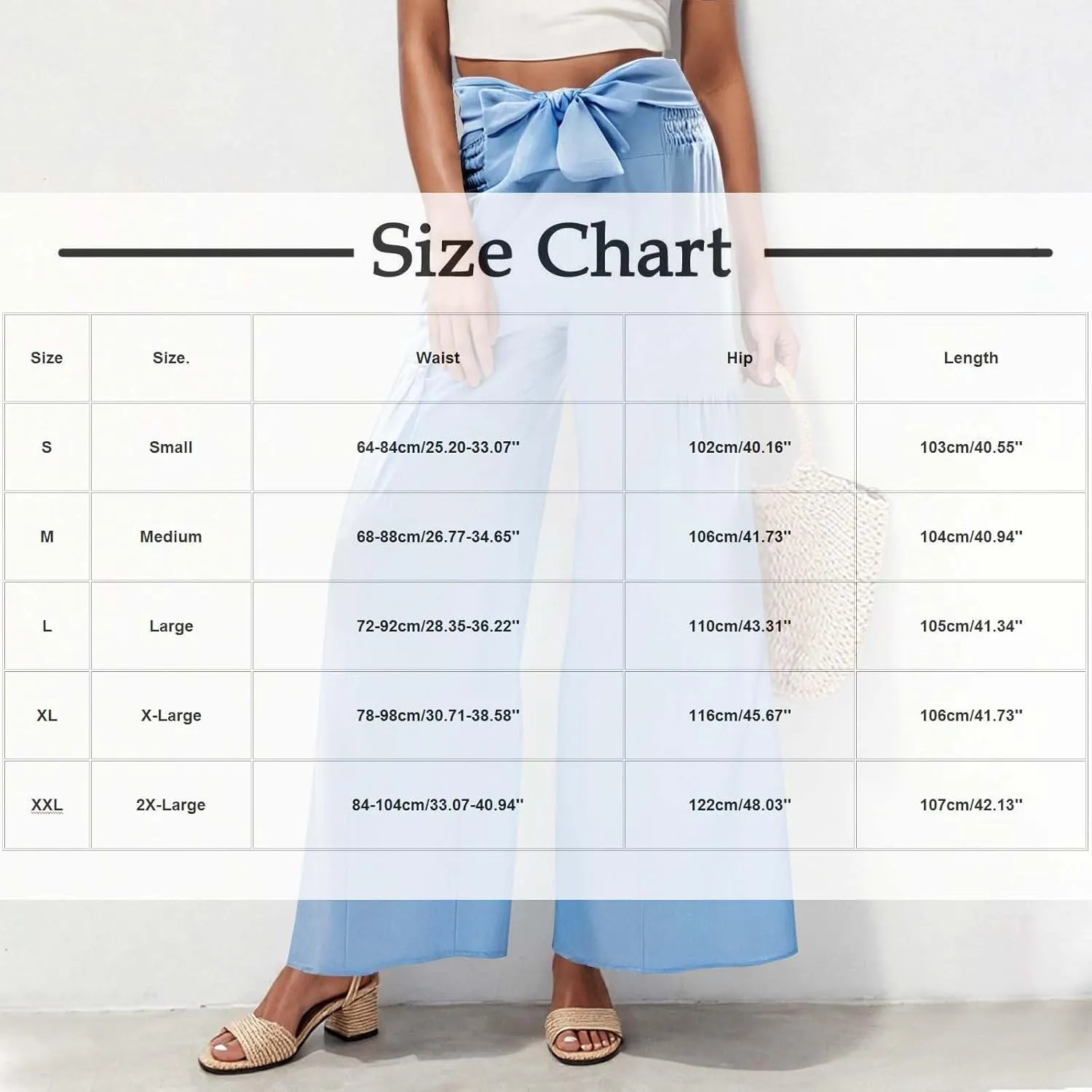Womens High Waisted Wide Leg Pants Palazzo Beach Trousers Lace Up Flowy Summer Boho Pants Trendy Vacation Outift 2025