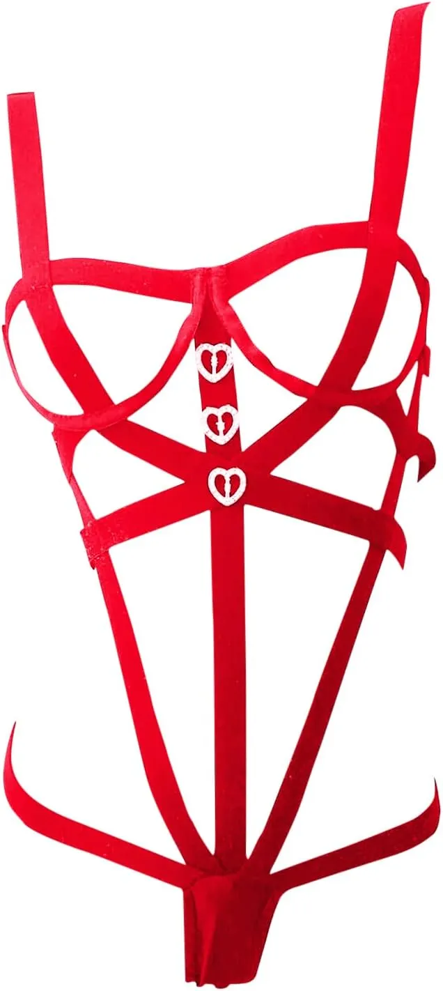 Women's Lingerie Color Block Backless Sexy One Piece Lace Bodysuit Lingerie Corset Teddies Teddy Lingerie Set Kinky