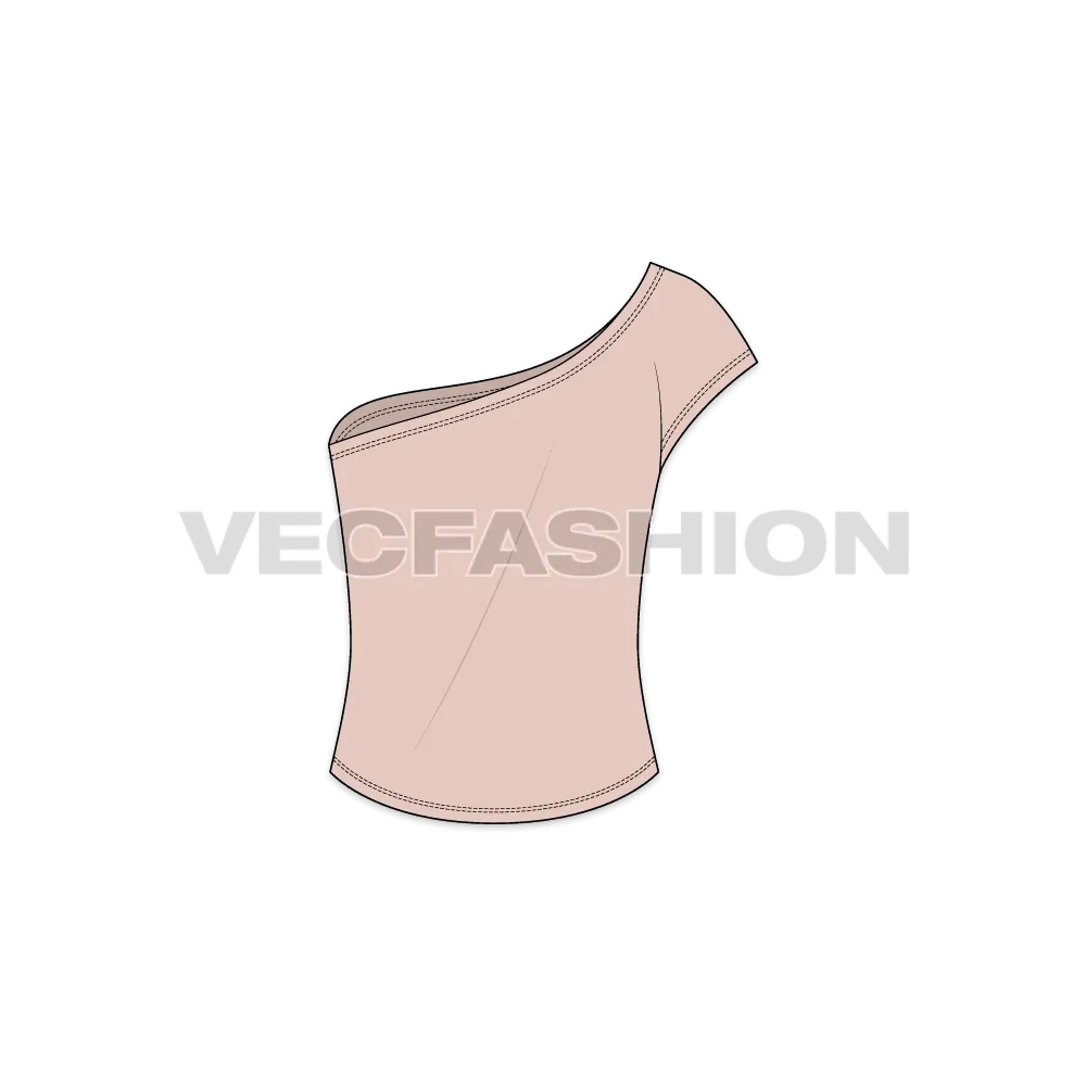 Women's Off-shoulder Knitwear Tee