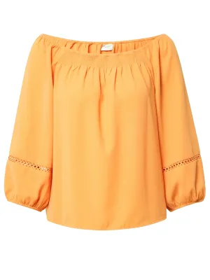 Women's Off Shoulder Top,Orange
