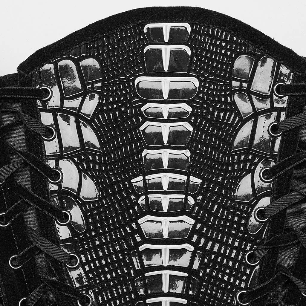 Women's Punk Skeleton Lace-up Underbust Corset