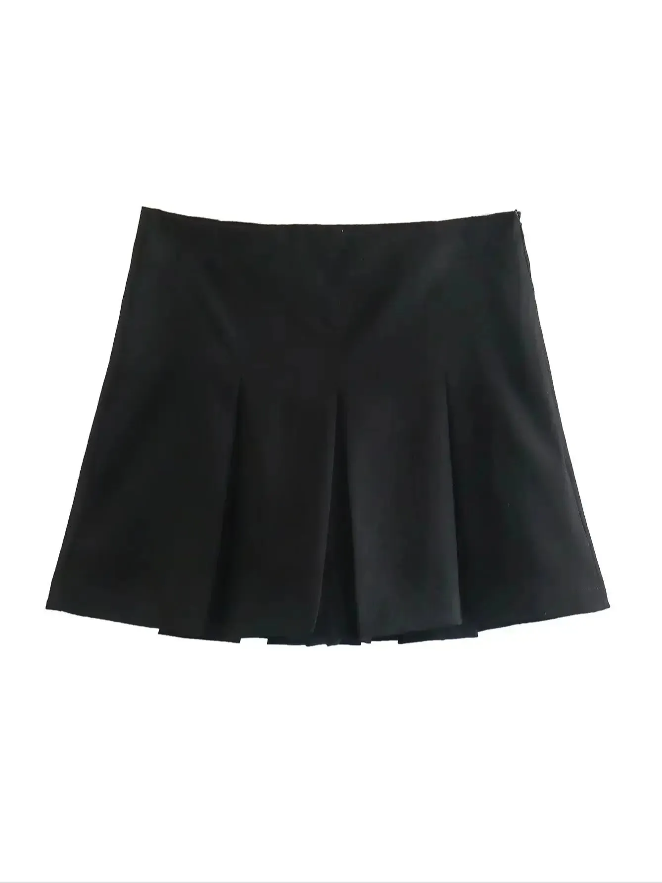 Women's Ruffles Pleated Fashion Designer Mini Skirts (Short)