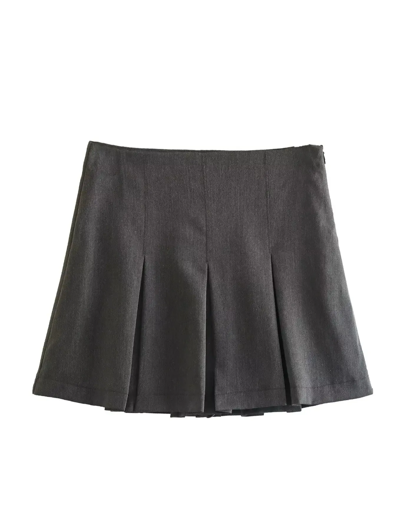 Women's Ruffles Pleated Fashion Designer Mini Skirts (Short)
