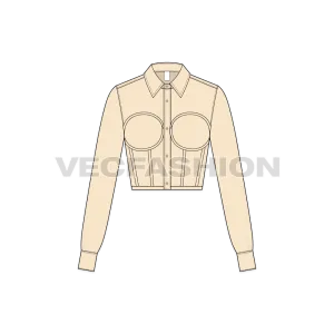 Women's Shirt with Under Layer Corset