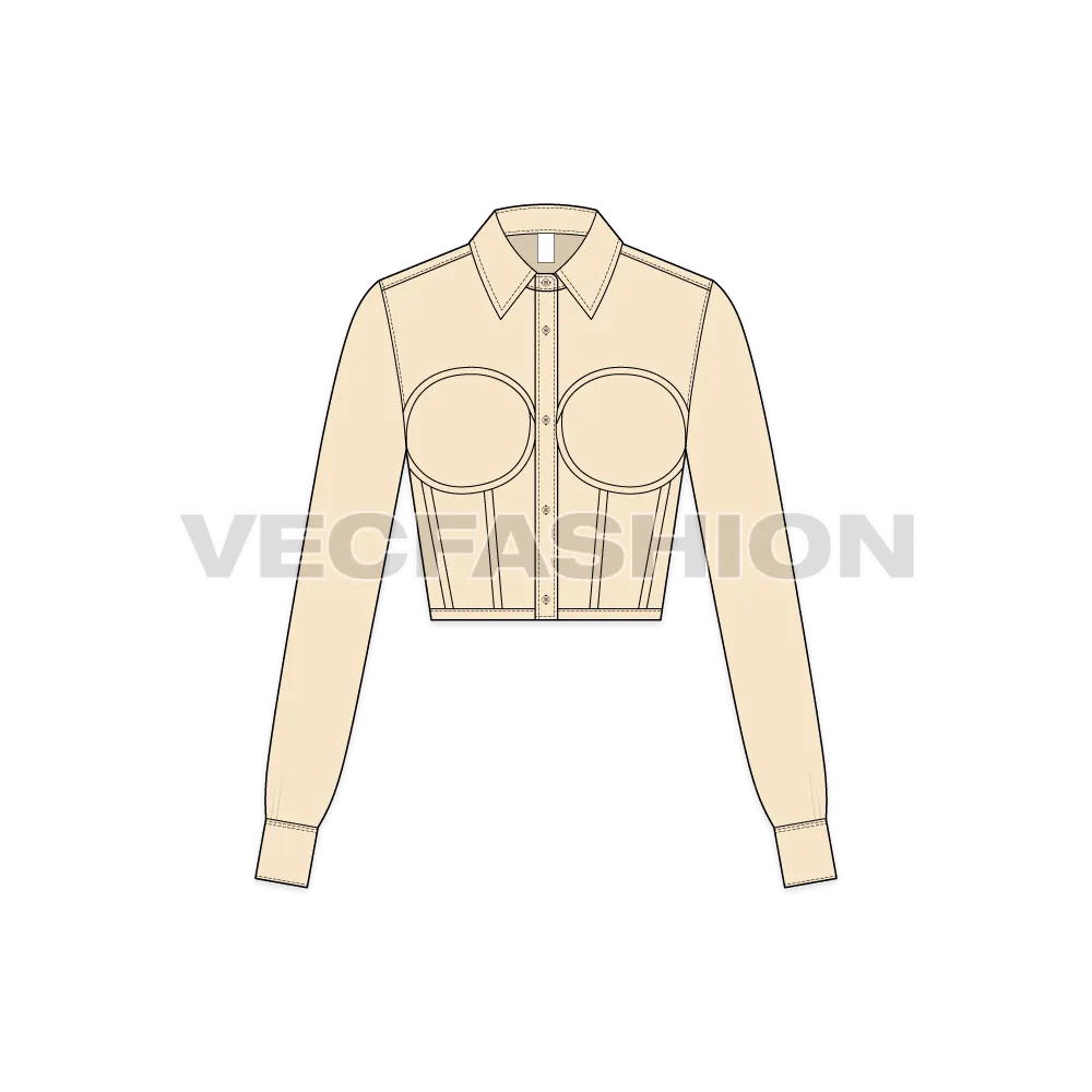 Women's Shirt with Under Layer Corset