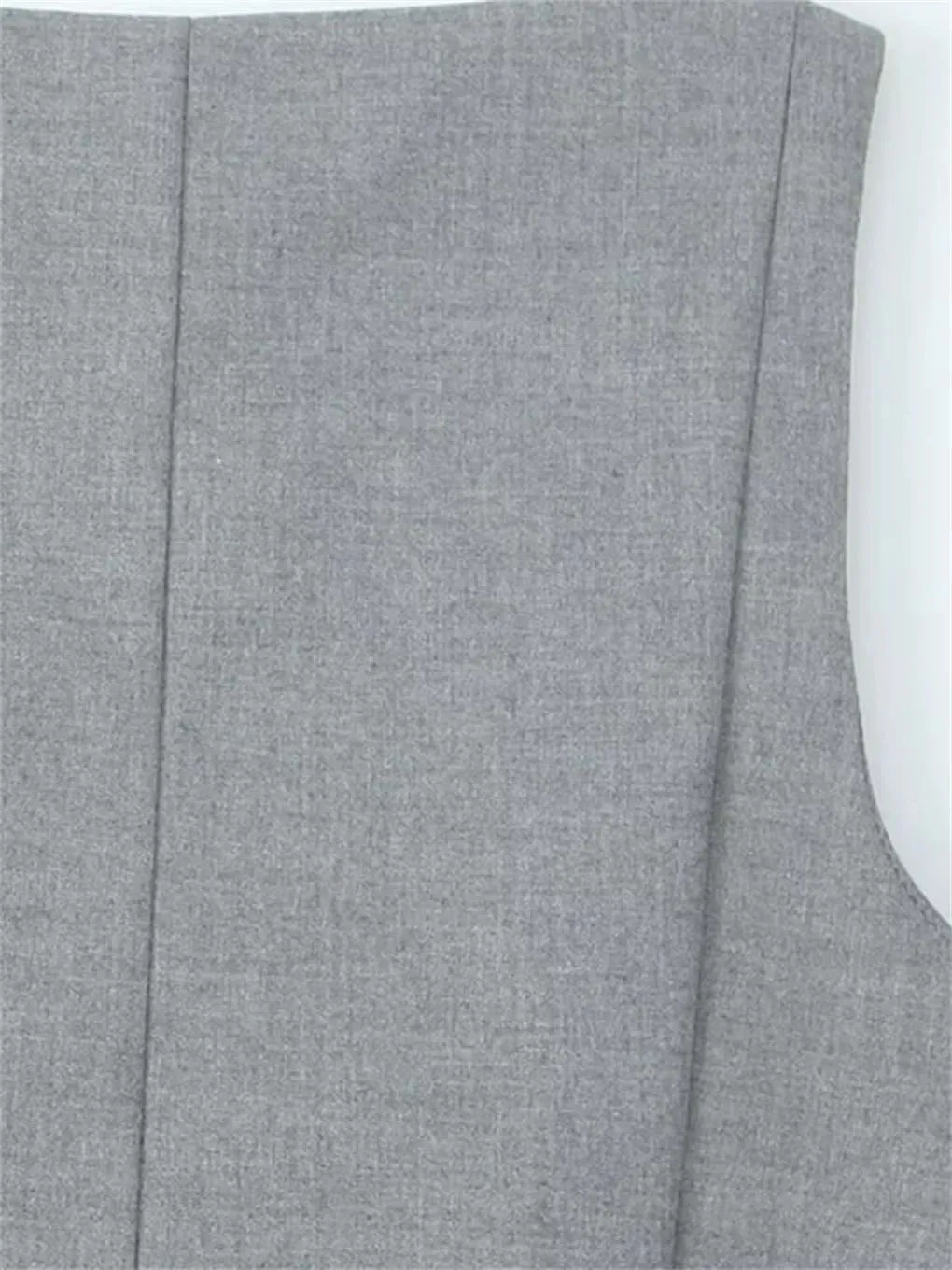 Women's Sleeveless Double Breasted Ruffled Vest