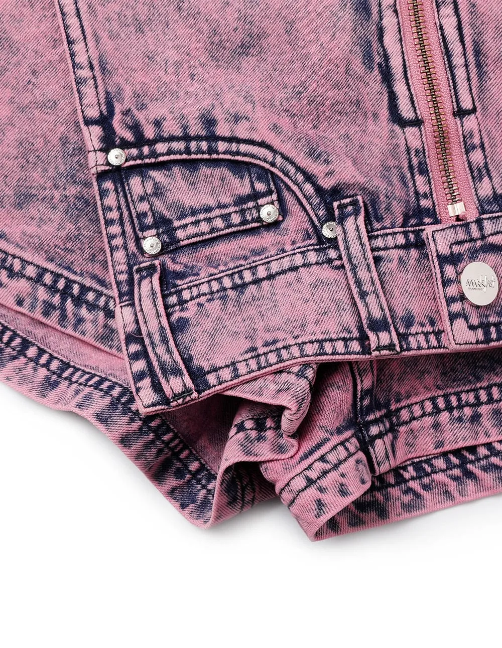 Women's Snowflake Washed High Waist Denim Skirts