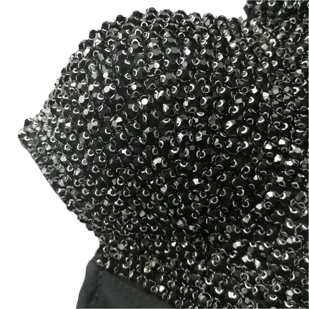 Women's Sparkling Rhinestone Corset Top - Sexy Push-Up Bustier, High-End Steampunk Party Lingerie