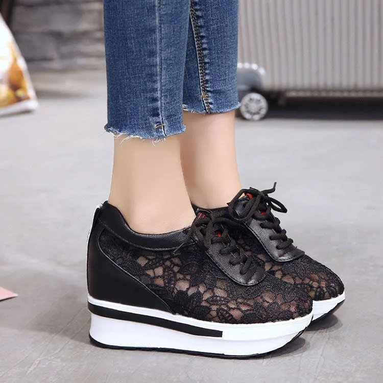 Women's Spring Platform Mesh Sneakers