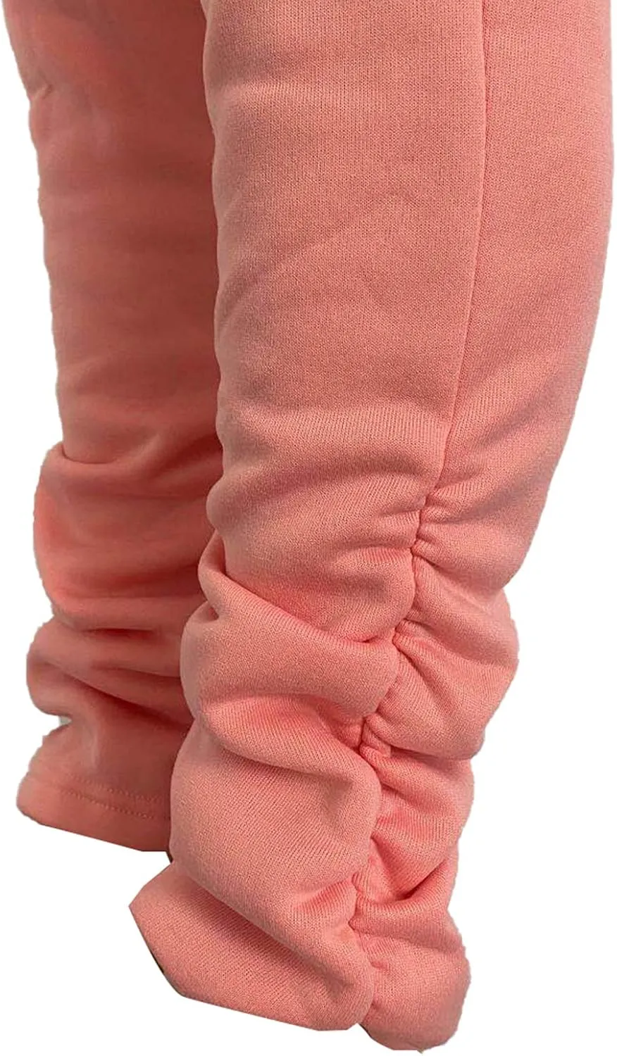 Womens Stacked Fleece Sweatpants Sherpa Lined Thicked Warm Athletic Active Jogger Ruched Lounge Pants