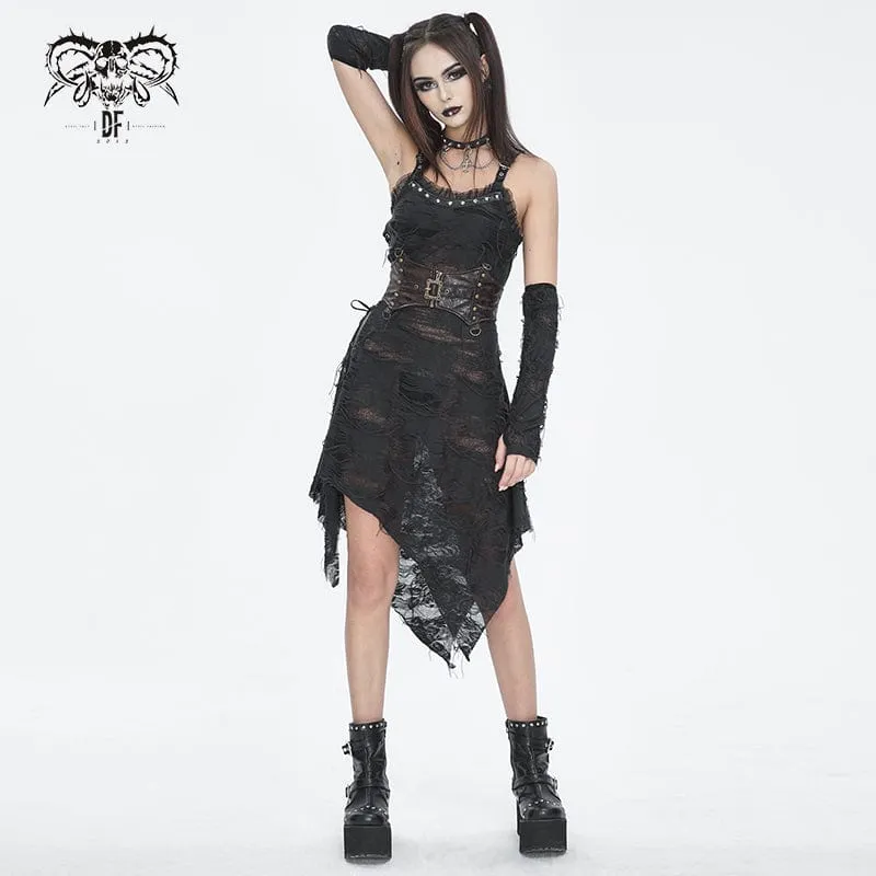 Women's Steampunk Buckle Faux Leather Underbust Corset