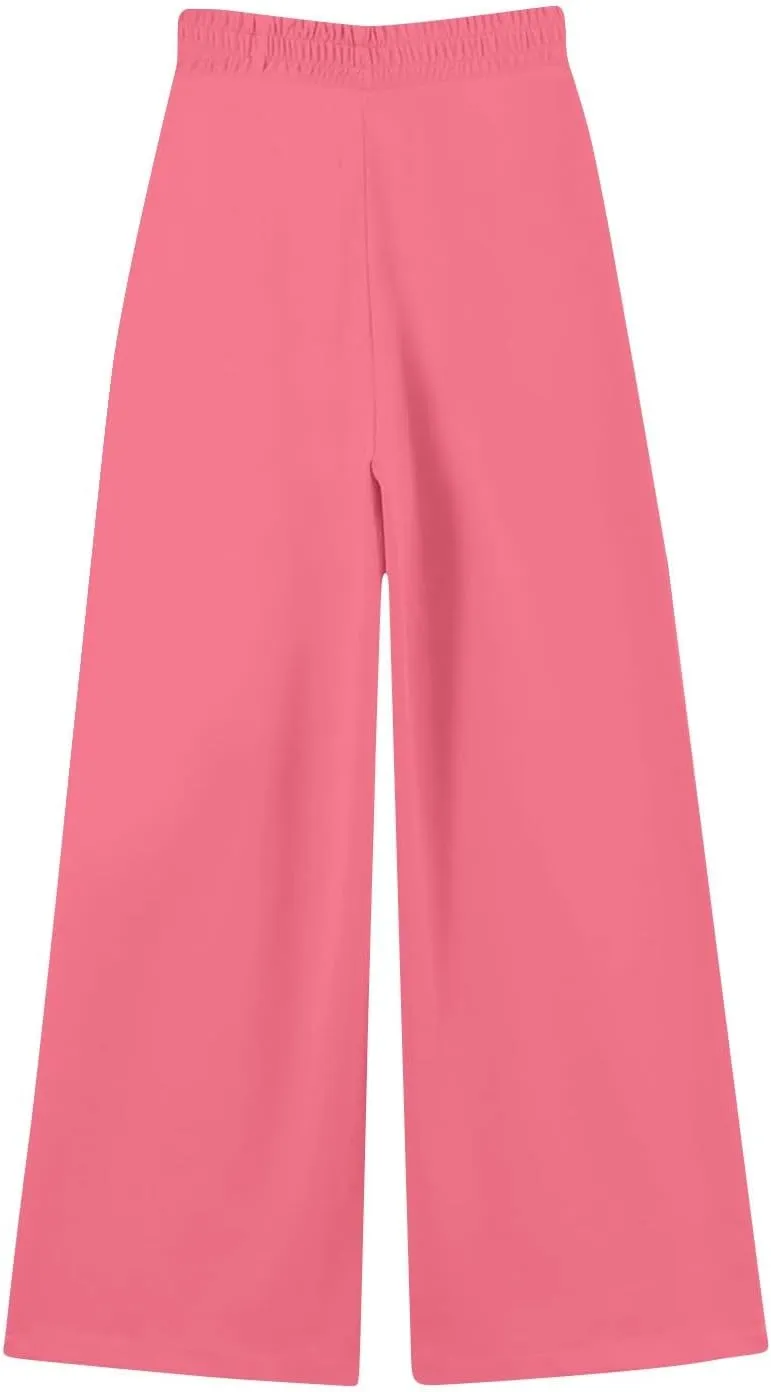 Womens Sweatpants Baggy Drawstring High Waisted Wide Leg Sweat Pants Oversized Fleece Joggers with Pockets
